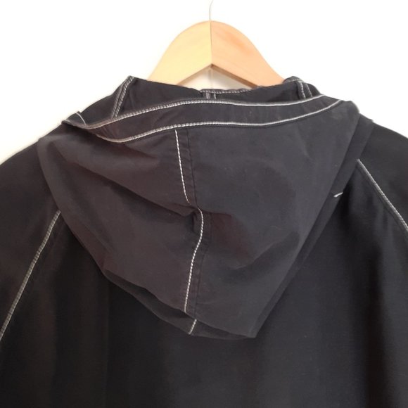 Tommy Hilfiger All-Condition Gear Hooded Pullover w/Buttons Blue Size M - Picture 8 of 14